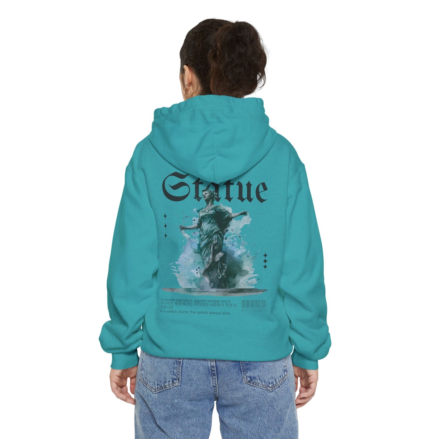 Artistic Unisex Hoodie with Statue Design, Casual Wear, Graphic Sweatshirt, Unique Gift Idea, Relaxed Fashion for All