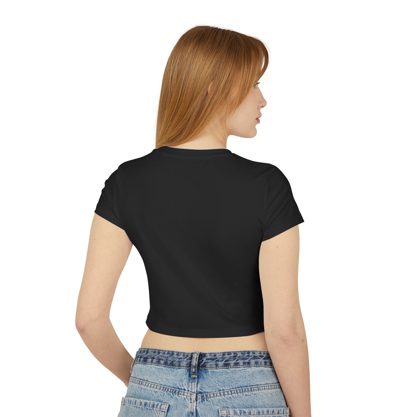 Trendy Women's Baby Tee with Pink Butterfly Design, Cute Summer Top, Casual Tee, Gift for Her, Streetwear Outfit
