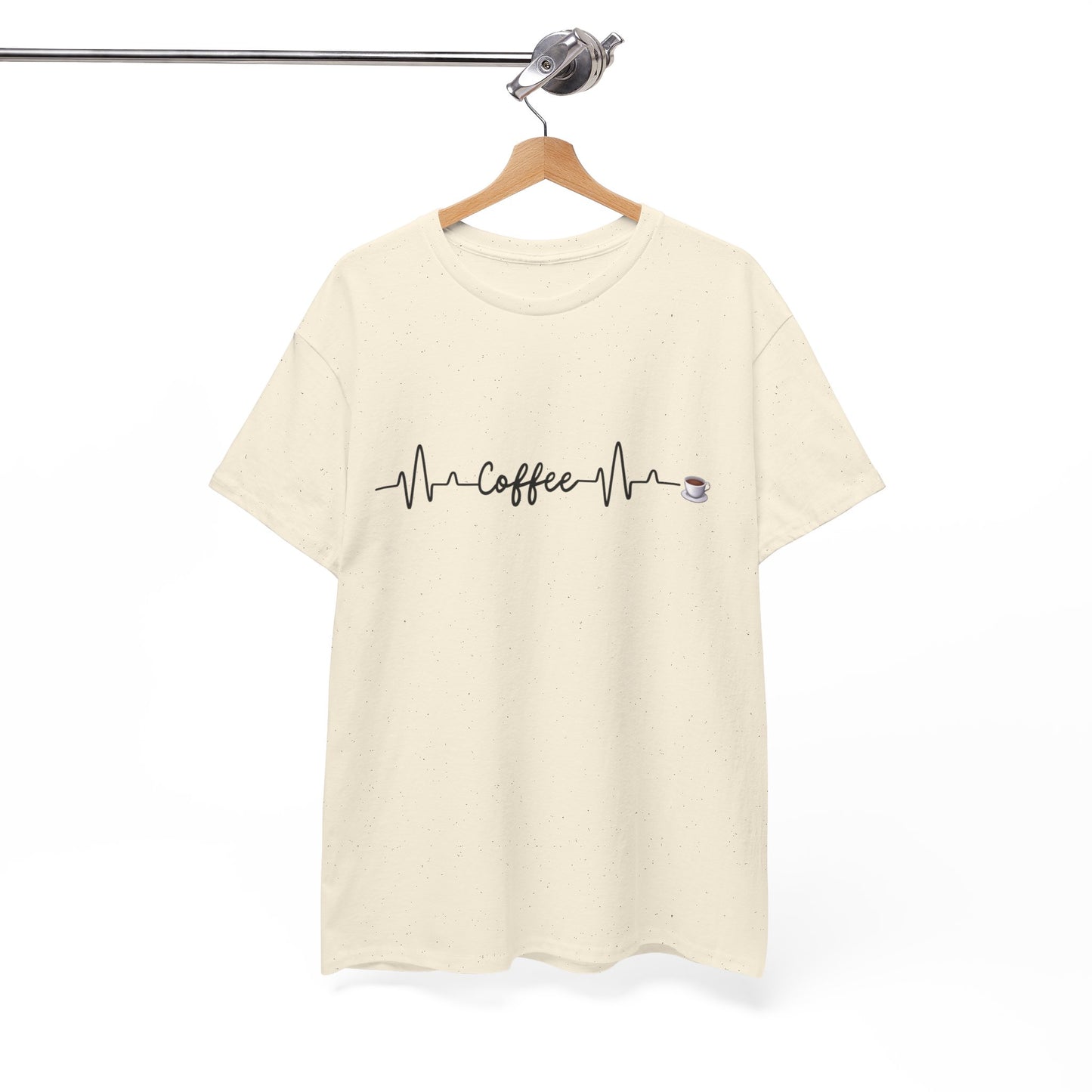 Coffee Heartbeat Unisex Tee, Perfect Gift for Coffee Lovers, Ideal for Casual Wear, Birthday, Cafes, Coffee Enthusiasts