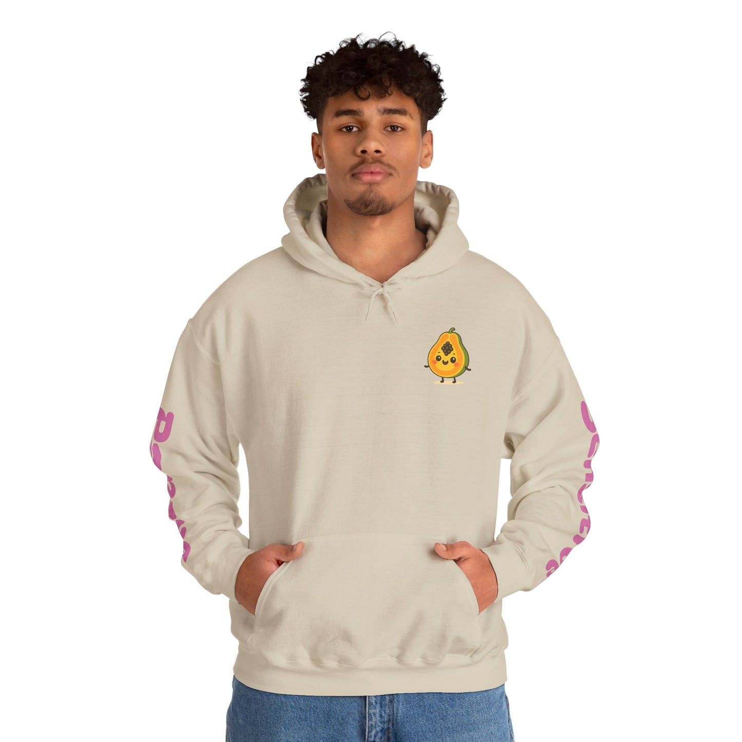Sensitive Papaya Hoodie, Quirky Hooded Sweatshirt, Gift for Fruit Lovers, Funny Sweatshirt, Cozy Streetwear