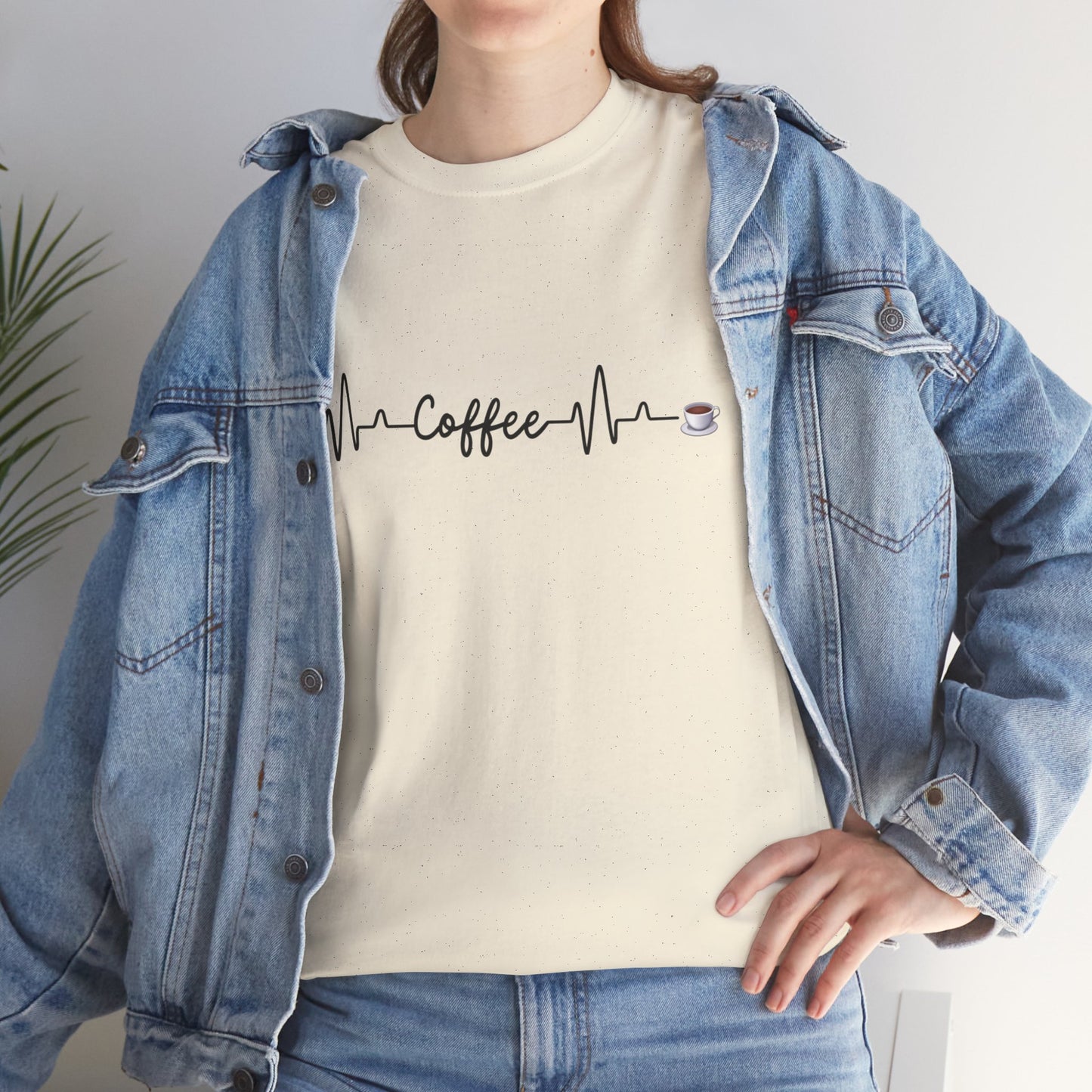 Coffee Heartbeat Unisex Tee, Perfect Gift for Coffee Lovers, Ideal for Casual Wear, Birthday, Cafes, Coffee Enthusiasts