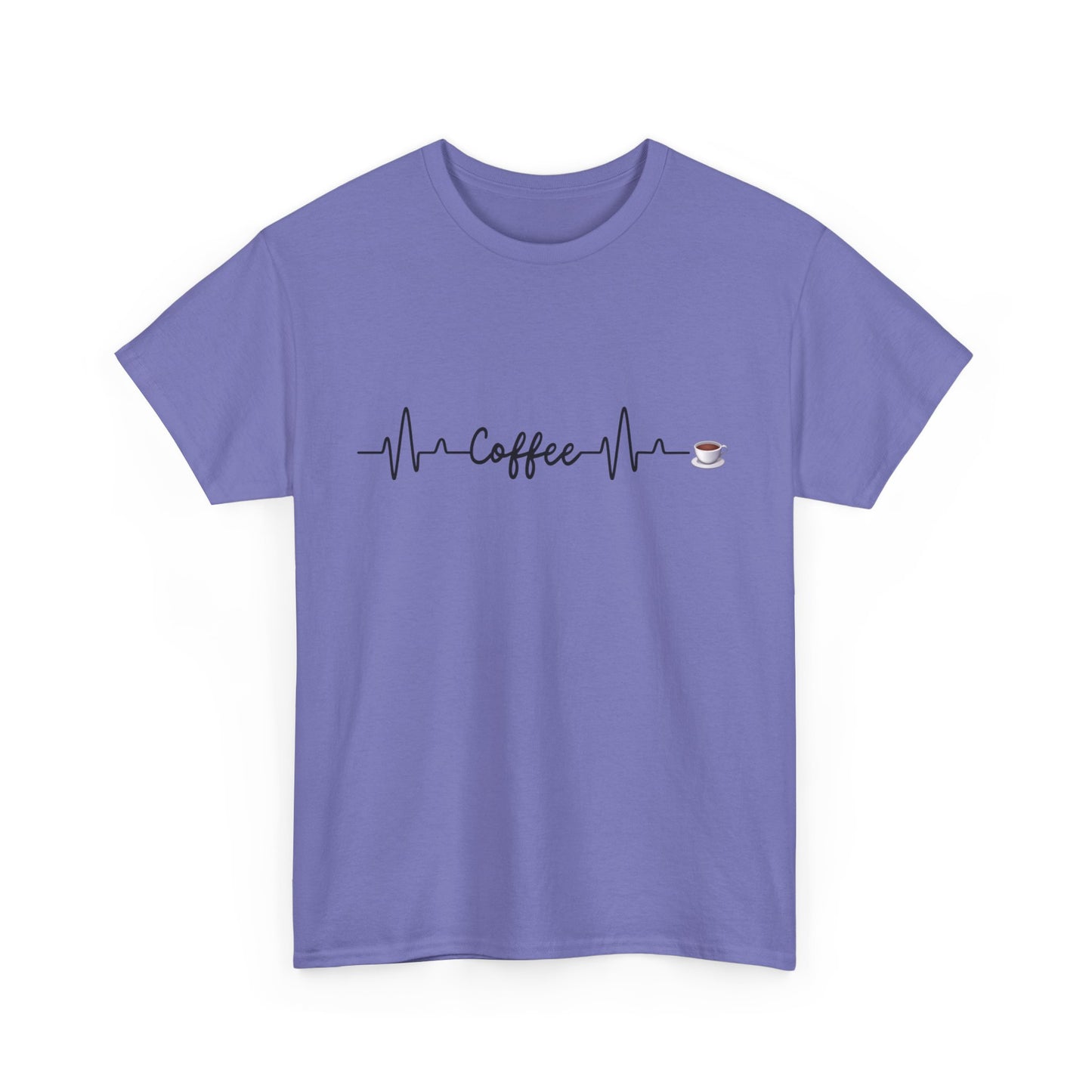 Coffee Heartbeat Unisex Tee, Perfect Gift for Coffee Lovers, Ideal for Casual Wear, Birthday, Cafes, Coffee Enthusiasts