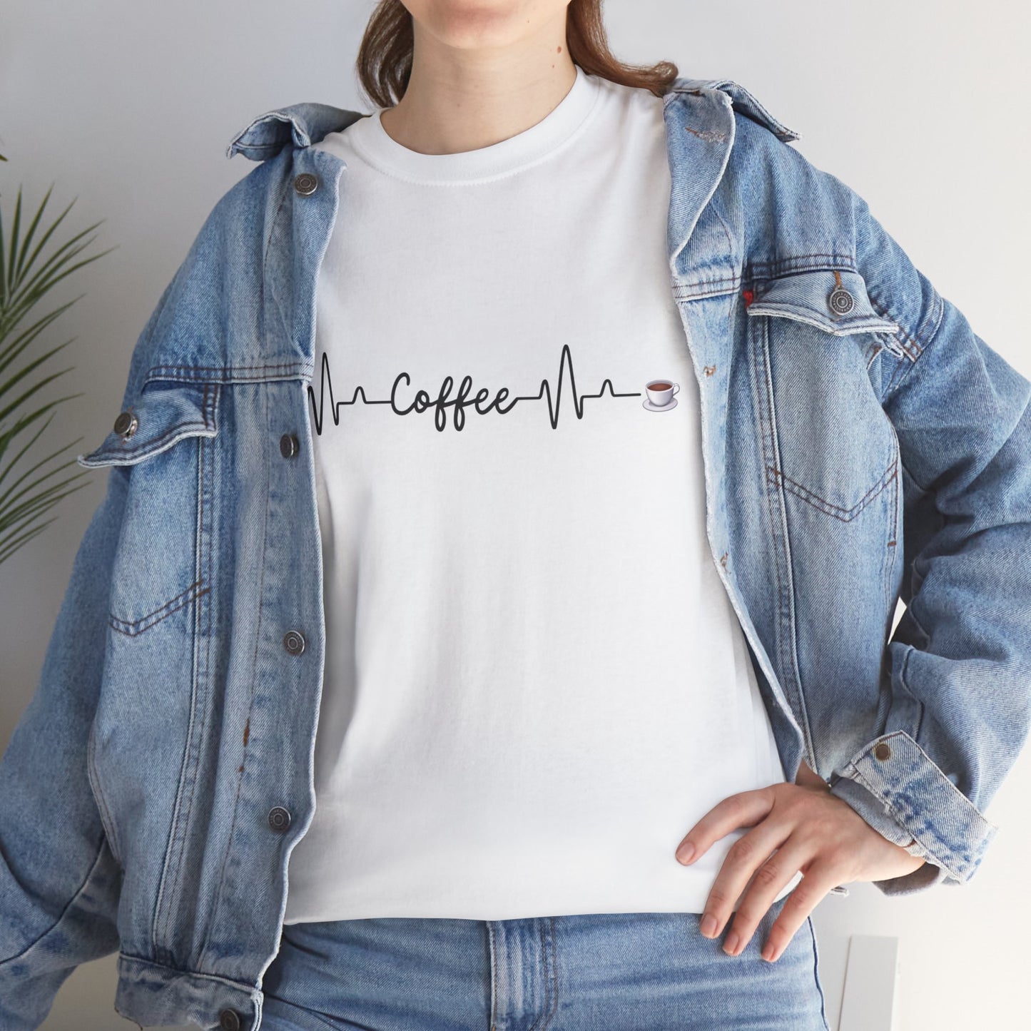 Coffee Heartbeat Unisex Tee, Perfect Gift for Coffee Lovers, Ideal for Casual Wear, Birthday, Cafes, Coffee Enthusiasts