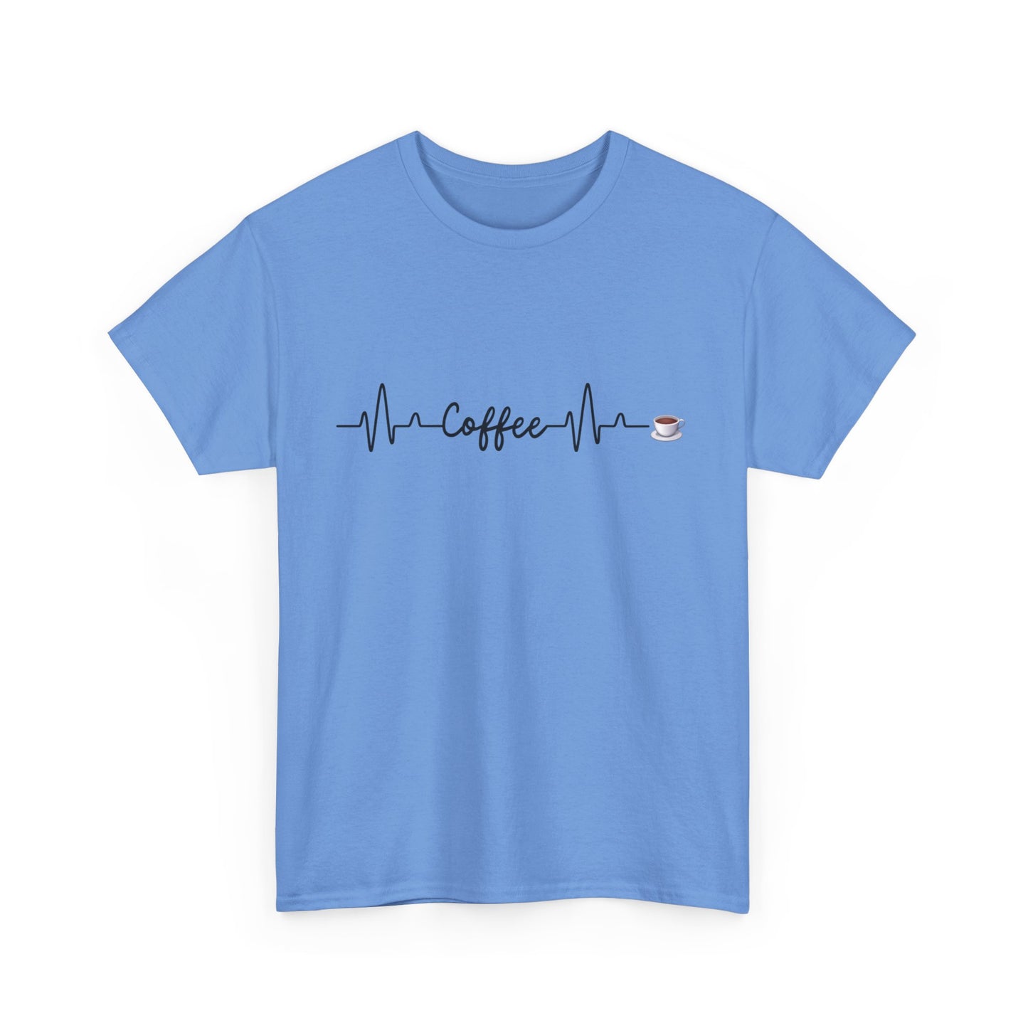 Coffee Heartbeat Unisex Tee, Perfect Gift for Coffee Lovers, Ideal for Casual Wear, Birthday, Cafes, Coffee Enthusiasts