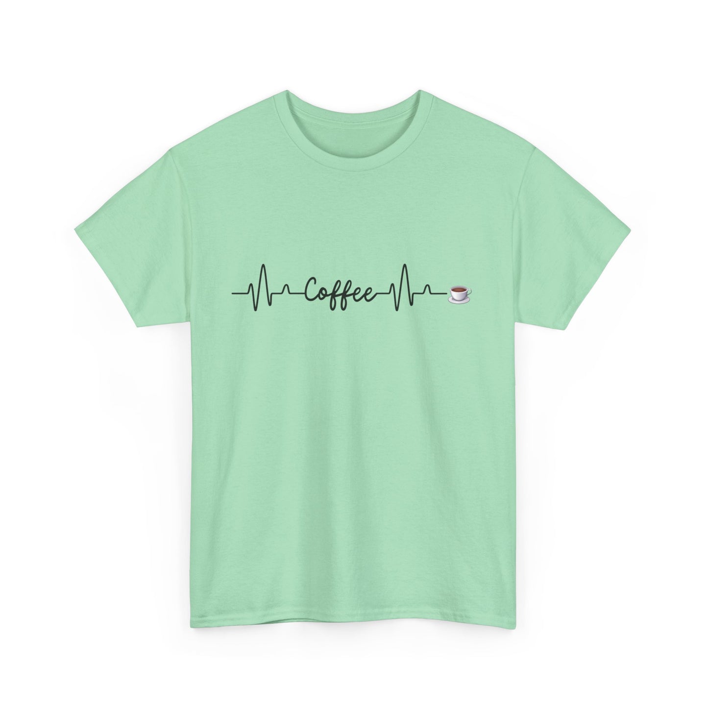Coffee Heartbeat Unisex Tee, Perfect Gift for Coffee Lovers, Ideal for Casual Wear, Birthday, Cafes, Coffee Enthusiasts