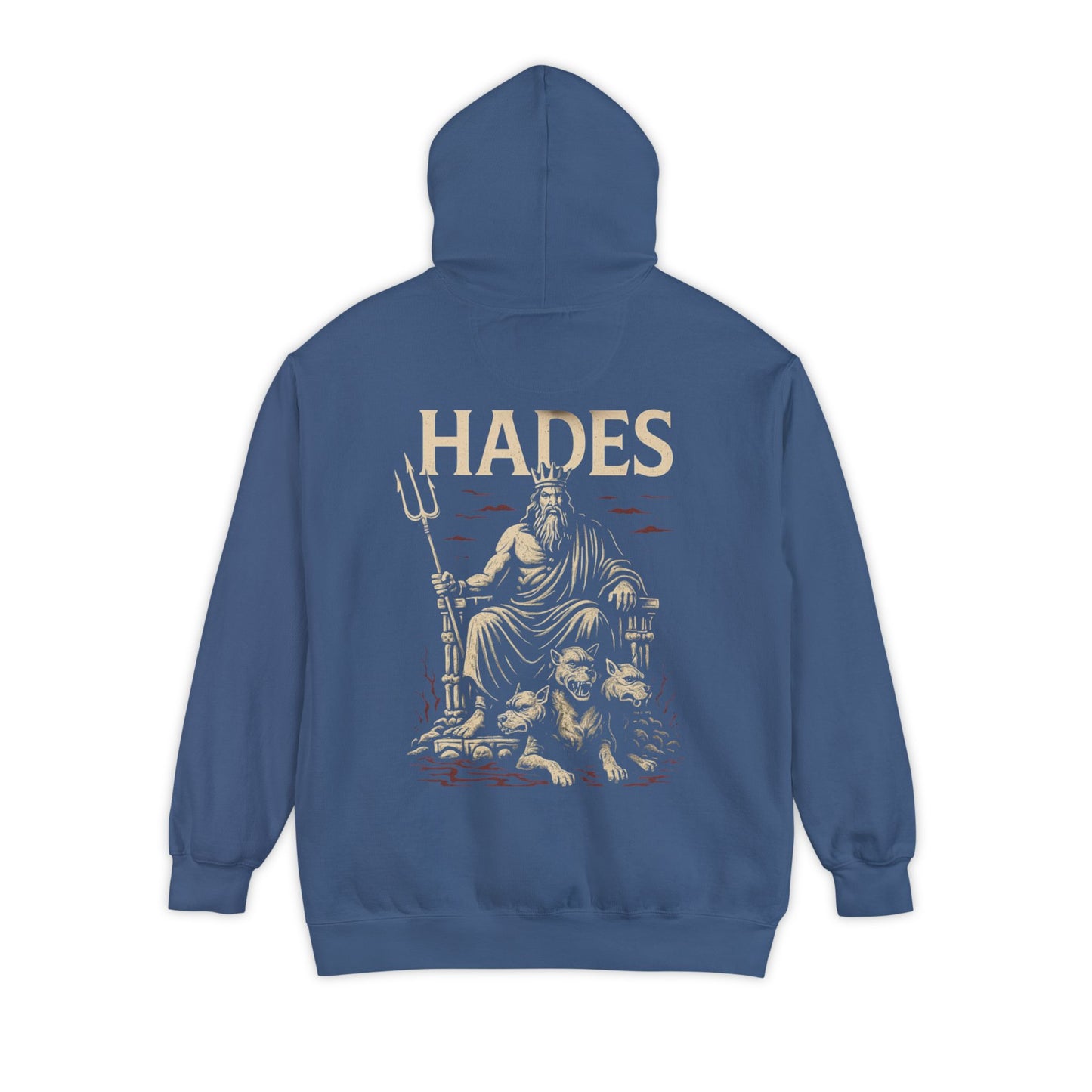 Mythical Hades Hoodie - Unisex Garment-Dyed Sweatshirt, Greek Mythology Apparel, Cozy Gift for Fans, Halloween Costume, Casual Wear