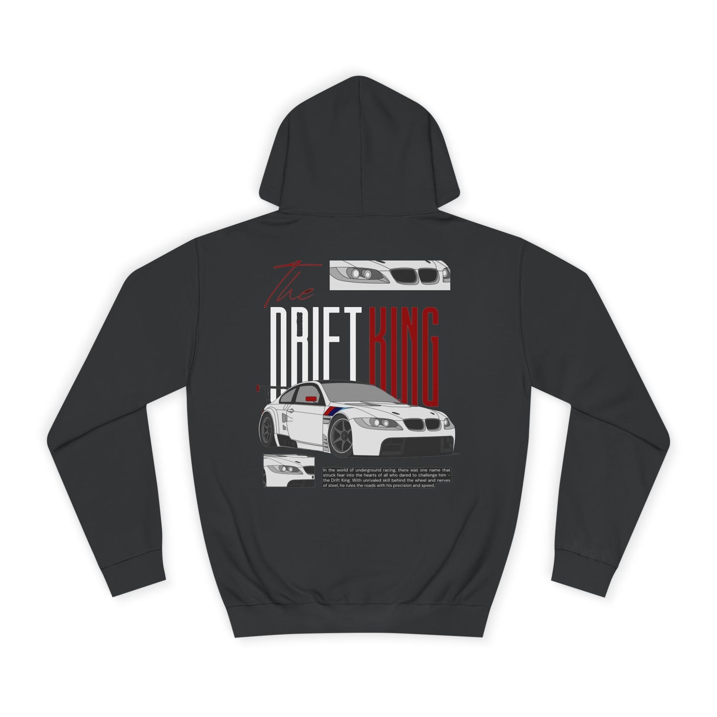 Drift King Hoodie, Unisex Casual Wear, Automotive Enthusiast Gift, Everyday Style, Perfect for Friends and Birthdays