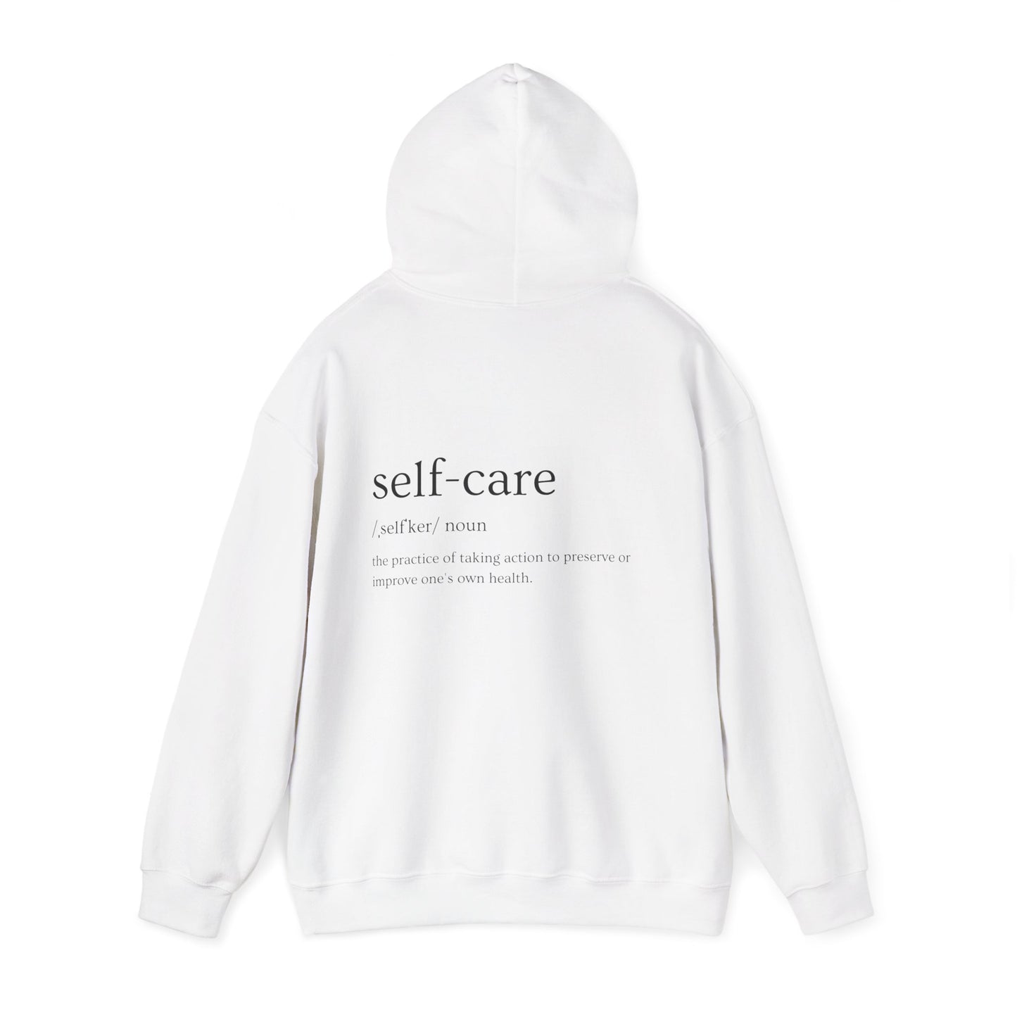 Self-Care Unisex Hoodie | Cozy Sweatshirt for Relaxation, Gift for Mental Health Awareness, Casual Wear, Inspirational Apparel