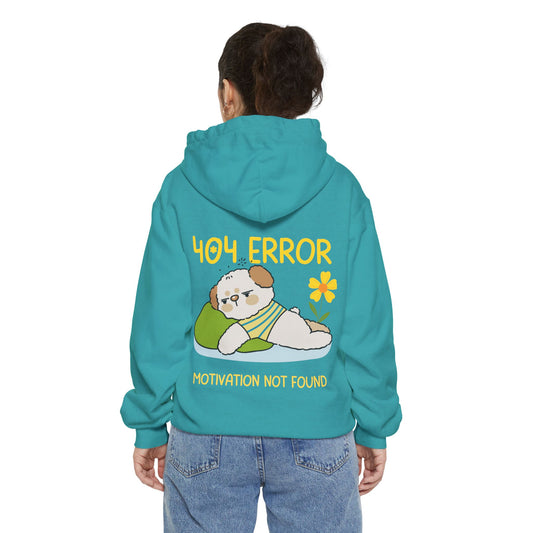 Cute Dog Hoodie - Unisex Garment-Dyed Sweatshirt, Cozy Gift for Dog Lovers, Motivational Apparel, Perfect for Relaxing Days, Casual Wear