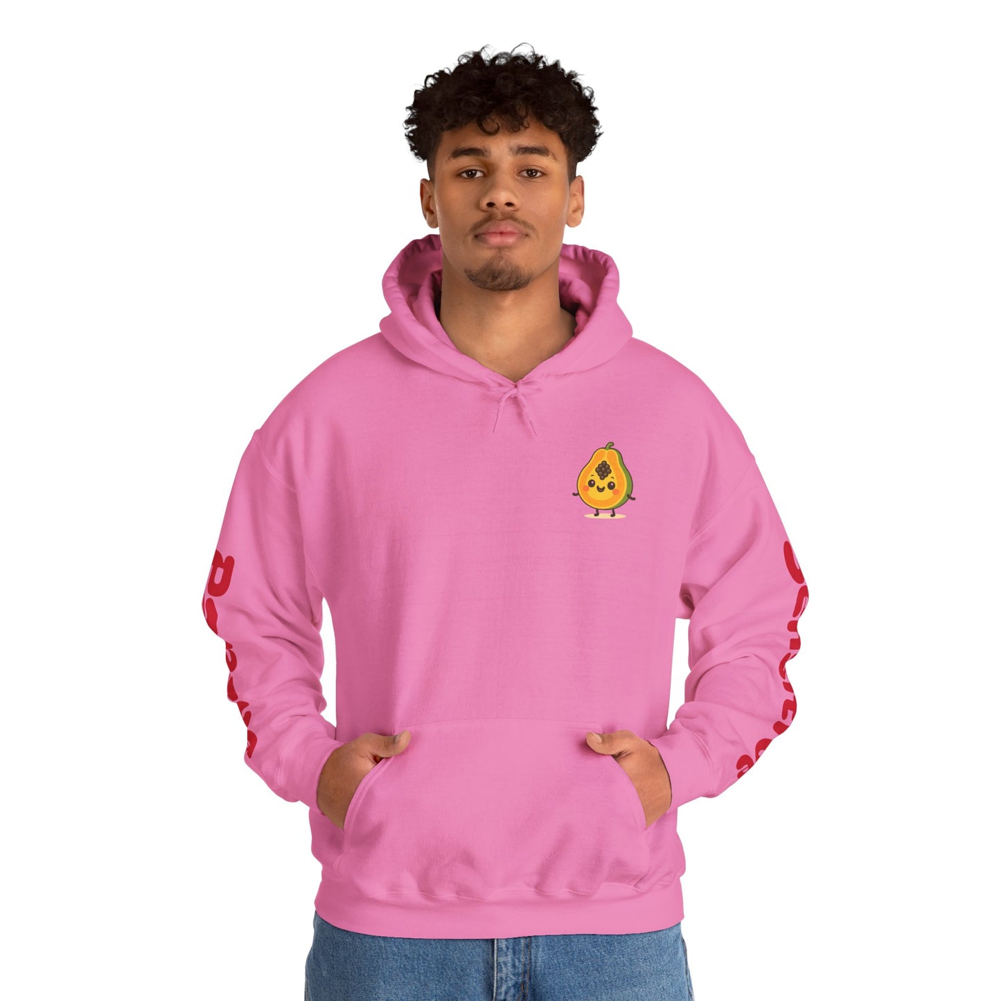 Sensitive Papaya Hoodie, Quirky Hooded Sweatshirt, Gift for Fruit Lovers, Funny Sweatshirt, Cozy Streetwear