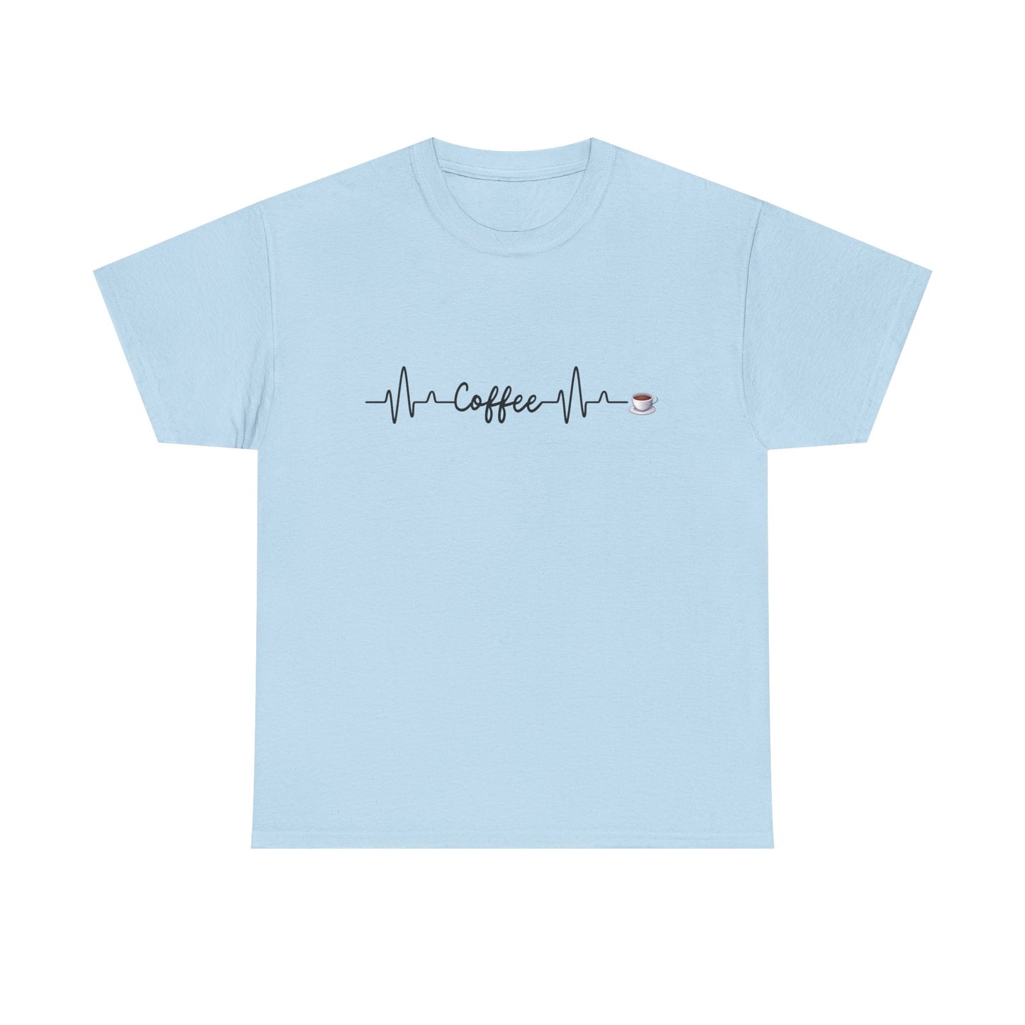 Coffee Heartbeat Unisex Tee, Perfect Gift for Coffee Lovers, Ideal for Casual Wear, Birthday, Cafes, Coffee Enthusiasts