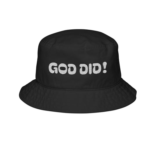 Embroidered Bucket Hat - Stylish Sun Protection, God Did! Hat for Trendy Fashion Lovers, Perfect Gift for Summer and Festivals