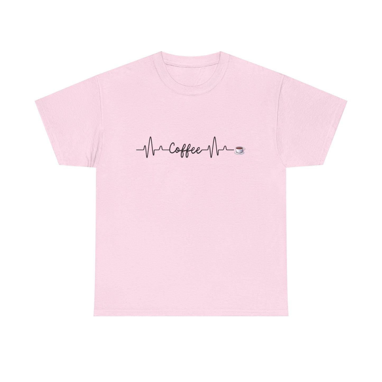Coffee Heartbeat Unisex Tee, Perfect Gift for Coffee Lovers, Ideal for Casual Wear, Birthday, Cafes, Coffee Enthusiasts