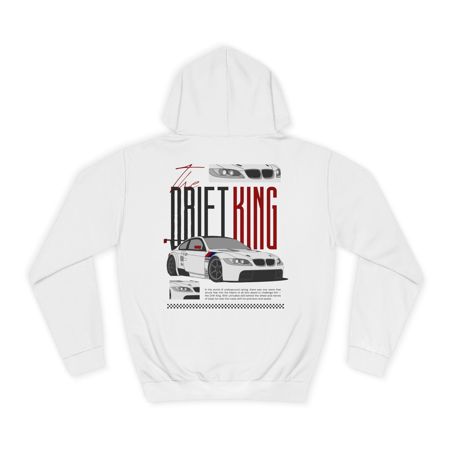 Drift King Hoodie, Unisex Casual Wear, Automotive Enthusiast Gift, Everyday Style, Perfect for Friends and Birthdays