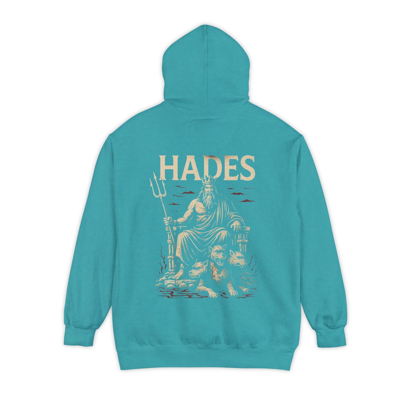 Mythical Hades Hoodie - Unisex Garment-Dyed Sweatshirt, Greek Mythology Apparel, Cozy Gift for Fans, Halloween Costume, Casual Wear