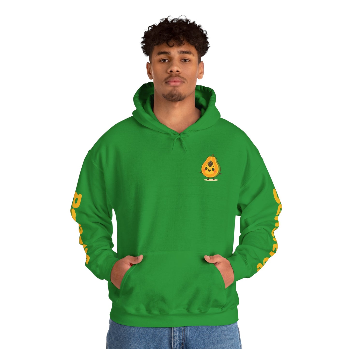Sensitive Papaya Hoodie, Quirky Hooded Sweatshirt, Gift for Fruit Lovers, Funny Sweatshirt, Cozy Streetwear