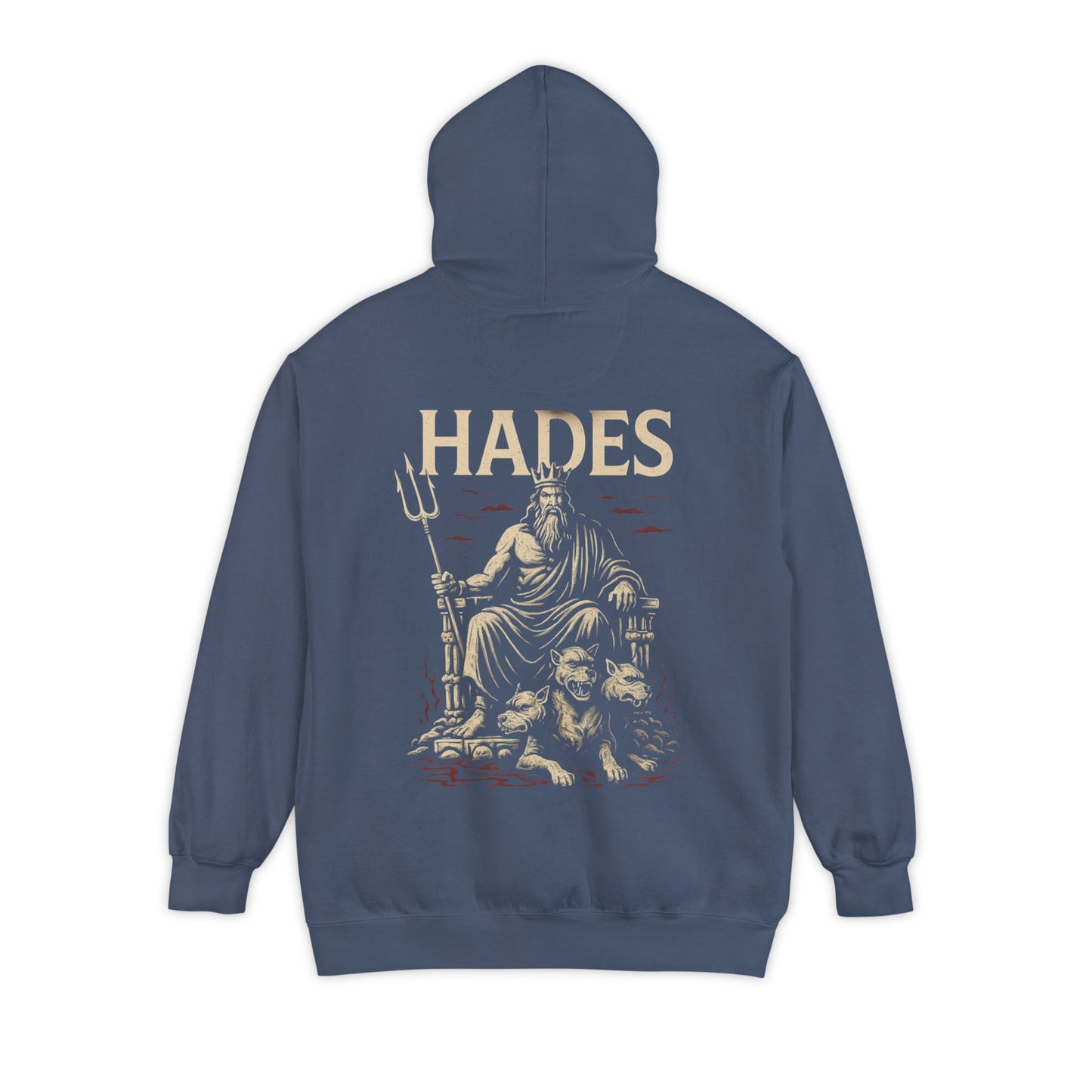 Mythical Hades Hoodie - Unisex Garment-Dyed Sweatshirt, Greek Mythology Apparel, Cozy Gift for Fans, Halloween Costume, Casual Wear