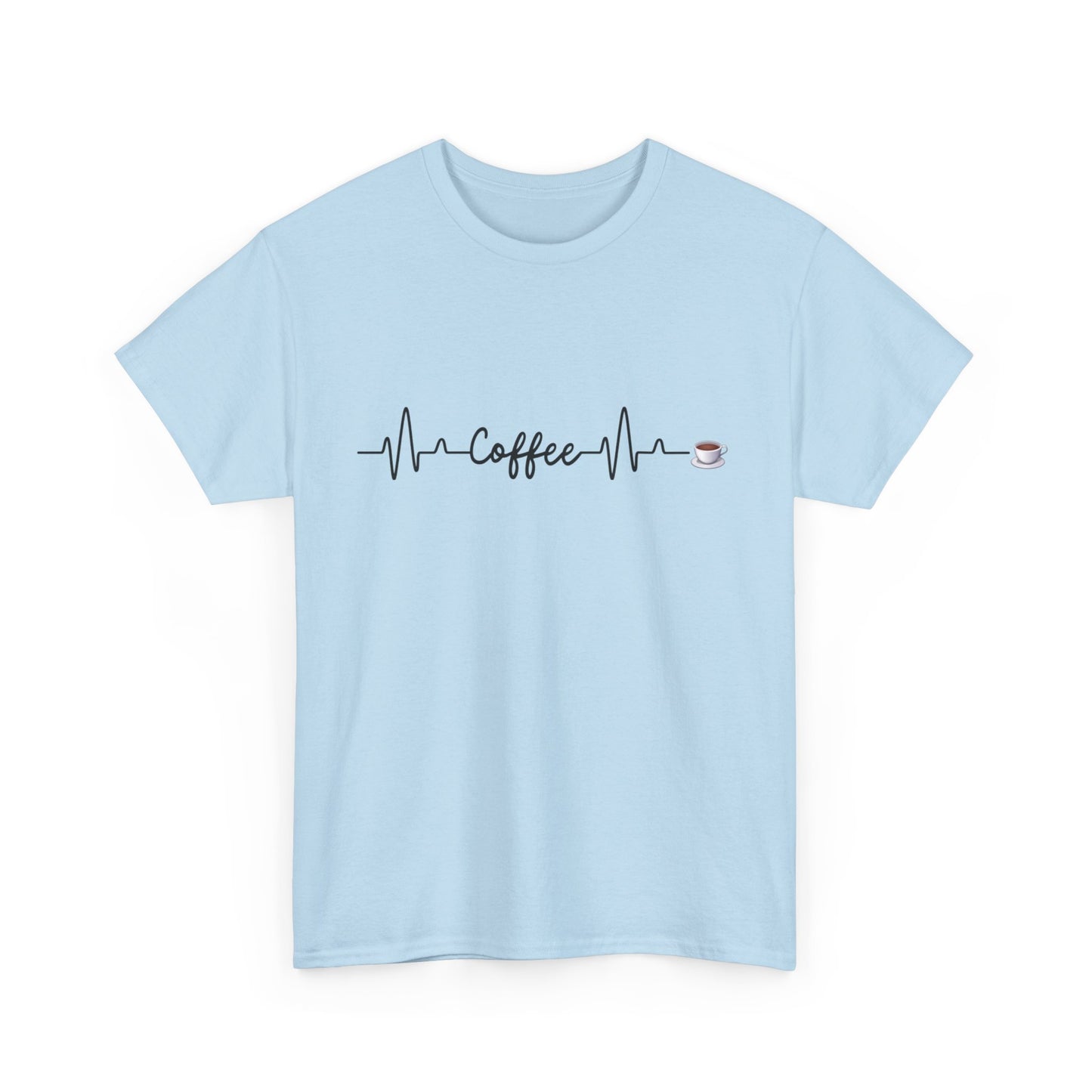 Coffee Heartbeat Unisex Tee, Perfect Gift for Coffee Lovers, Ideal for Casual Wear, Birthday, Cafes, Coffee Enthusiasts