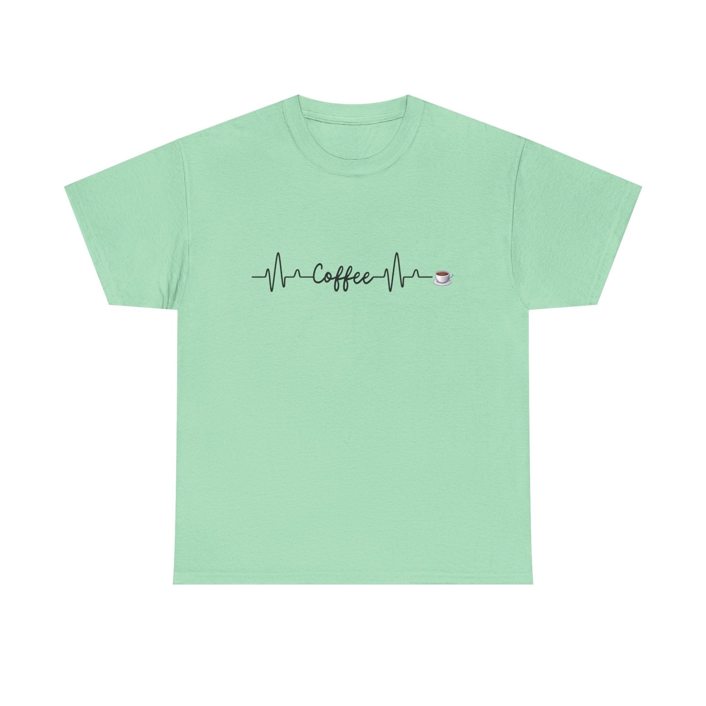 Coffee Heartbeat Unisex Tee, Perfect Gift for Coffee Lovers, Ideal for Casual Wear, Birthday, Cafes, Coffee Enthusiasts