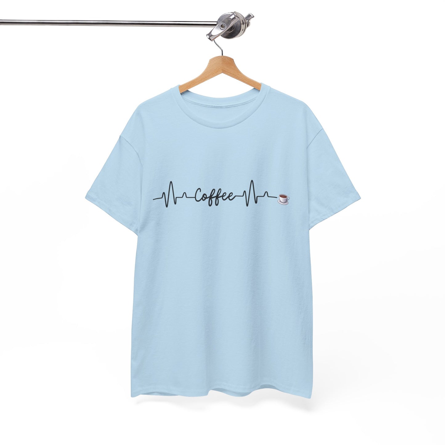 Coffee Heartbeat Unisex Tee, Perfect Gift for Coffee Lovers, Ideal for Casual Wear, Birthday, Cafes, Coffee Enthusiasts