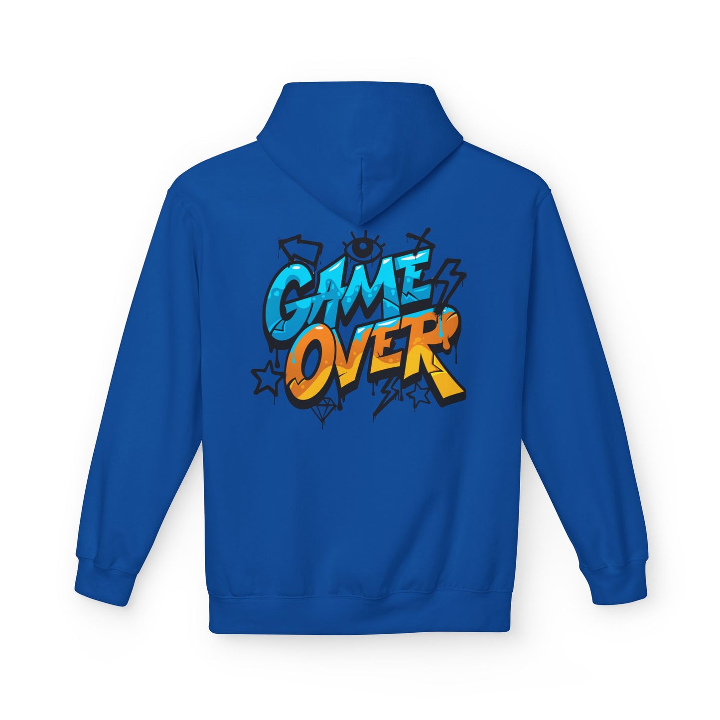 Game Over Graphic Hoodie, Unisex Fleece Sweatshirt for Gamers, Casual Wear, Video Game Lover Gift, Streetwear Style