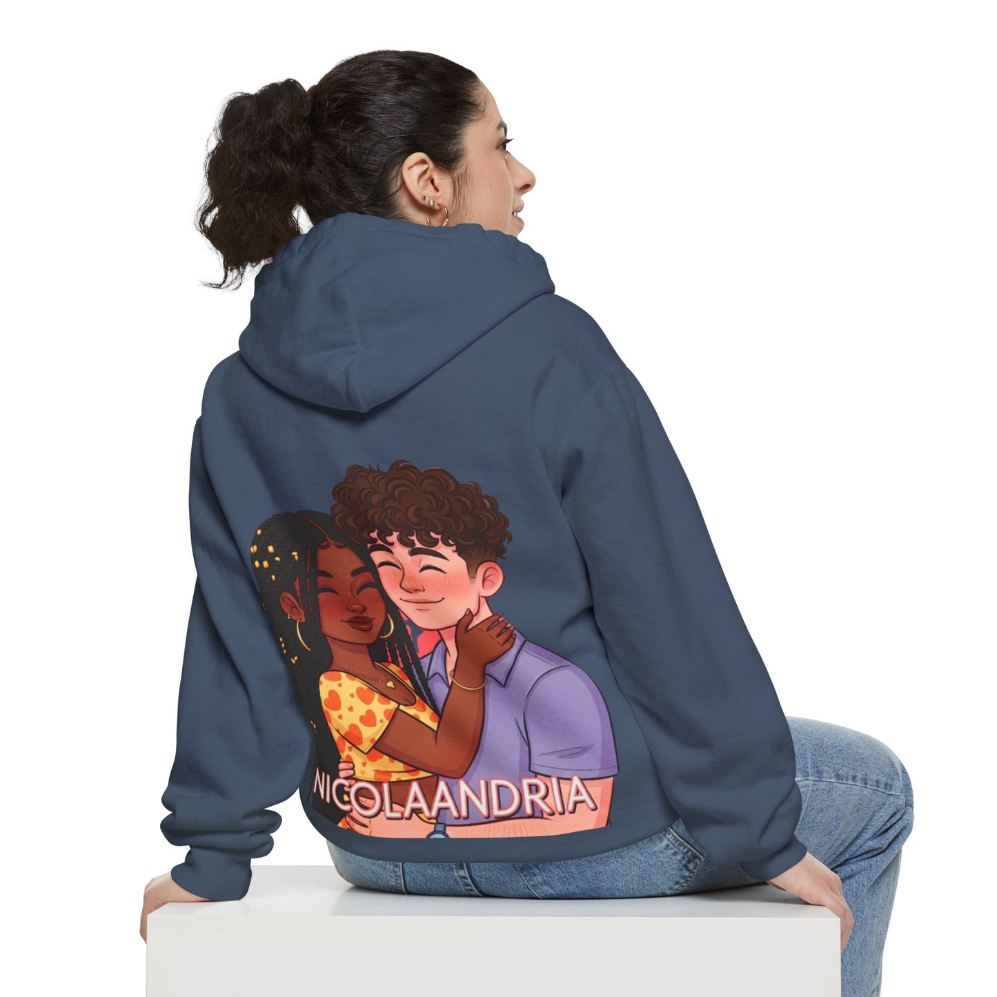 Unisex Hoodie with Nicolandria Print, Cozy Streetwear, Gift for Him/Her, Casual Outfit, Fall Essentials