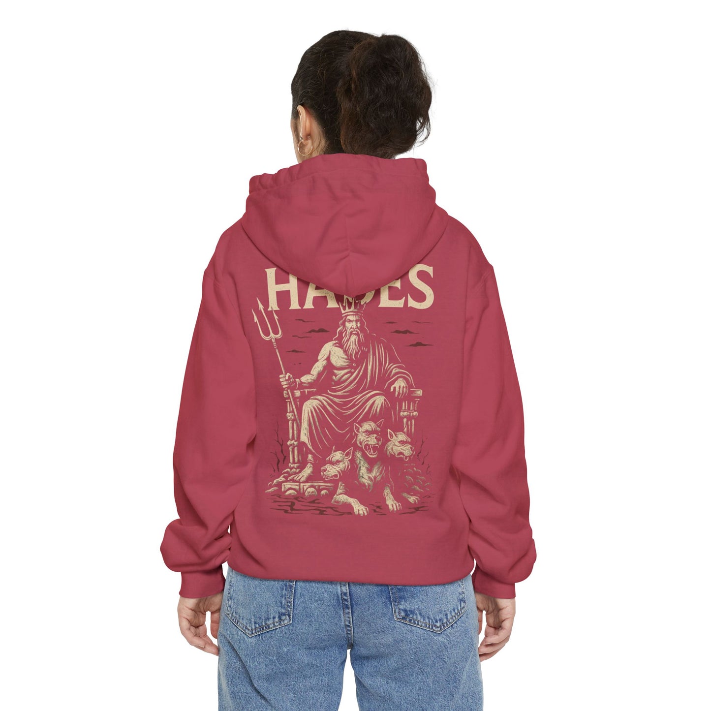 Mythical Hades Hoodie - Unisex Garment-Dyed Sweatshirt, Greek Mythology Apparel, Cozy Gift for Fans, Halloween Costume, Casual Wear