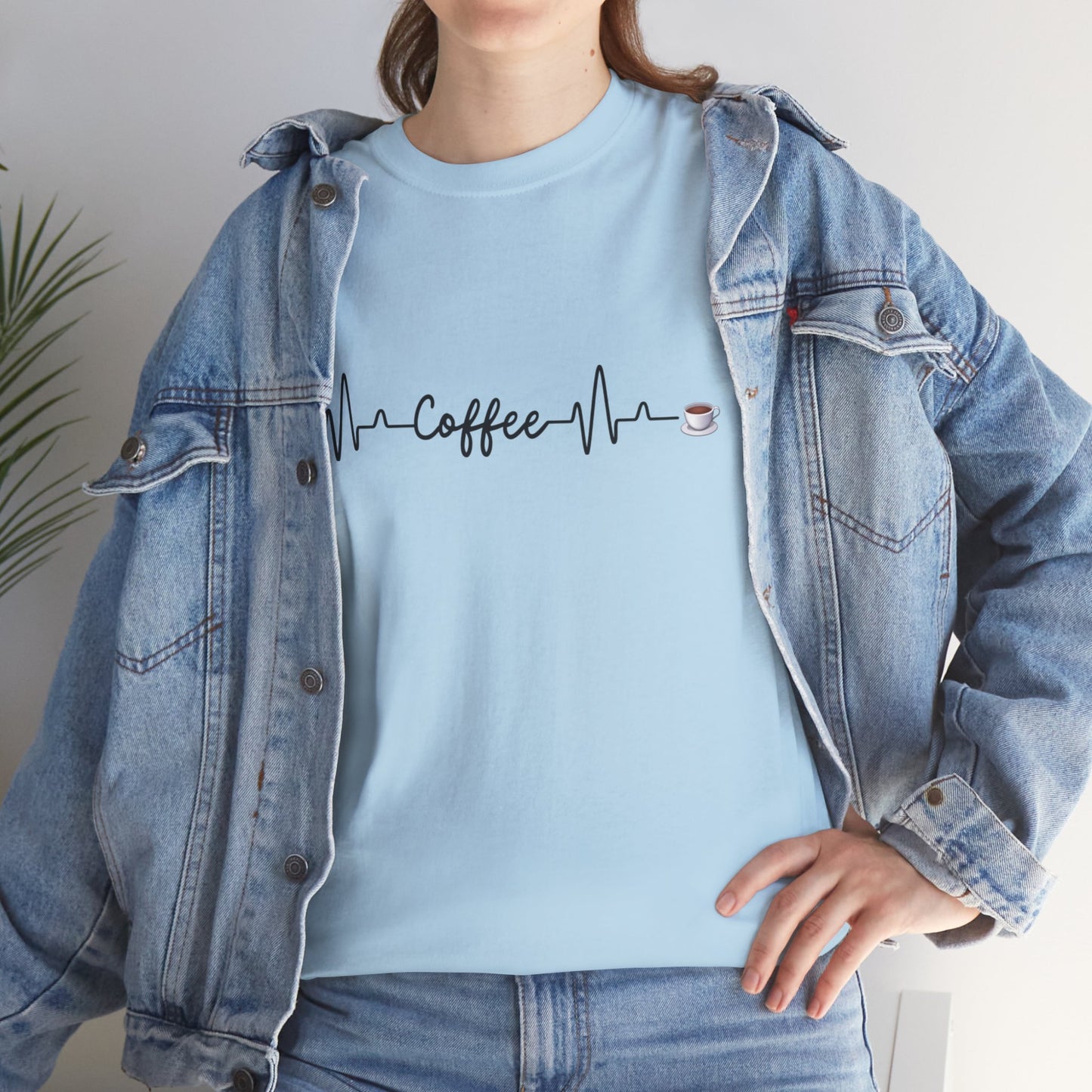 Coffee Heartbeat Unisex Tee, Perfect Gift for Coffee Lovers, Ideal for Casual Wear, Birthday, Cafes, Coffee Enthusiasts