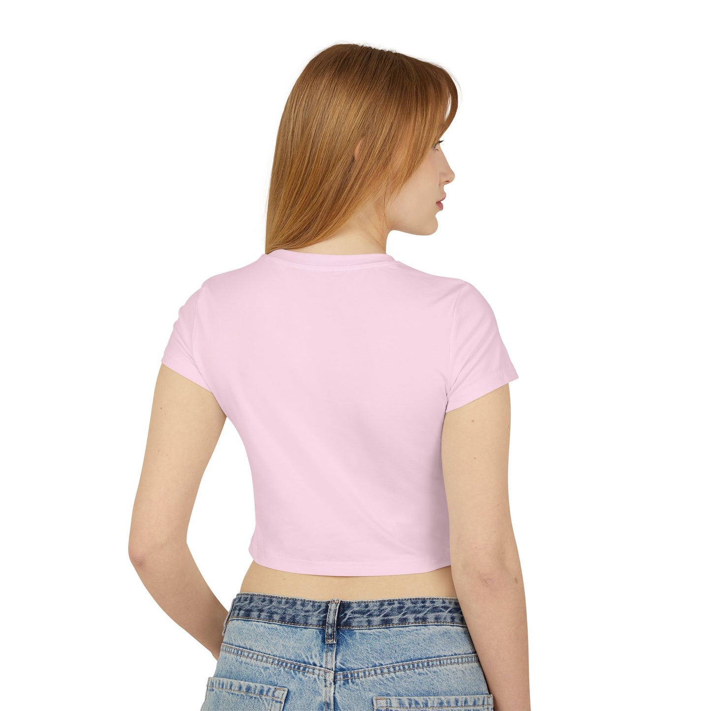 Trendy Women's Baby Tee with Pink Butterfly Design, Cute Summer Top, Casual Tee, Gift for Her, Streetwear Outfit