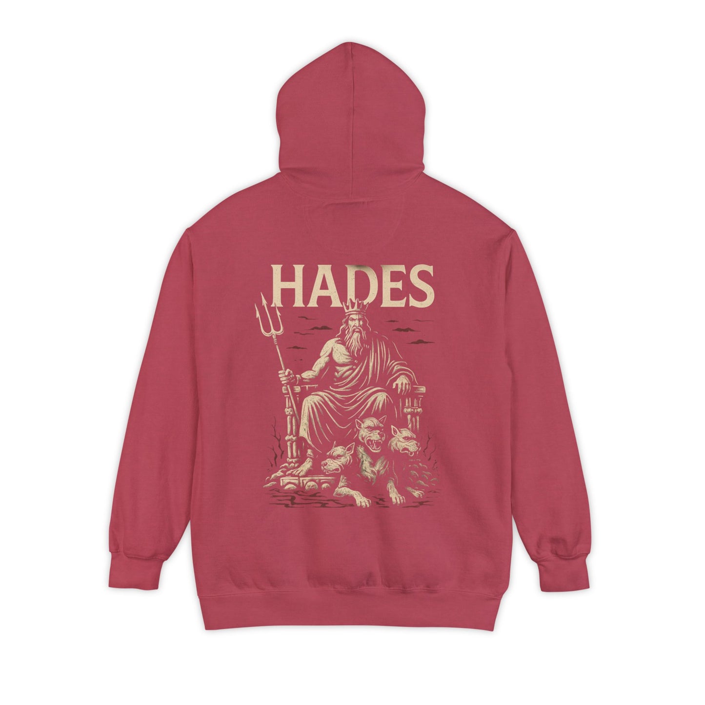Mythical Hades Hoodie - Unisex Garment-Dyed Sweatshirt, Greek Mythology Apparel, Cozy Gift for Fans, Halloween Costume, Casual Wear