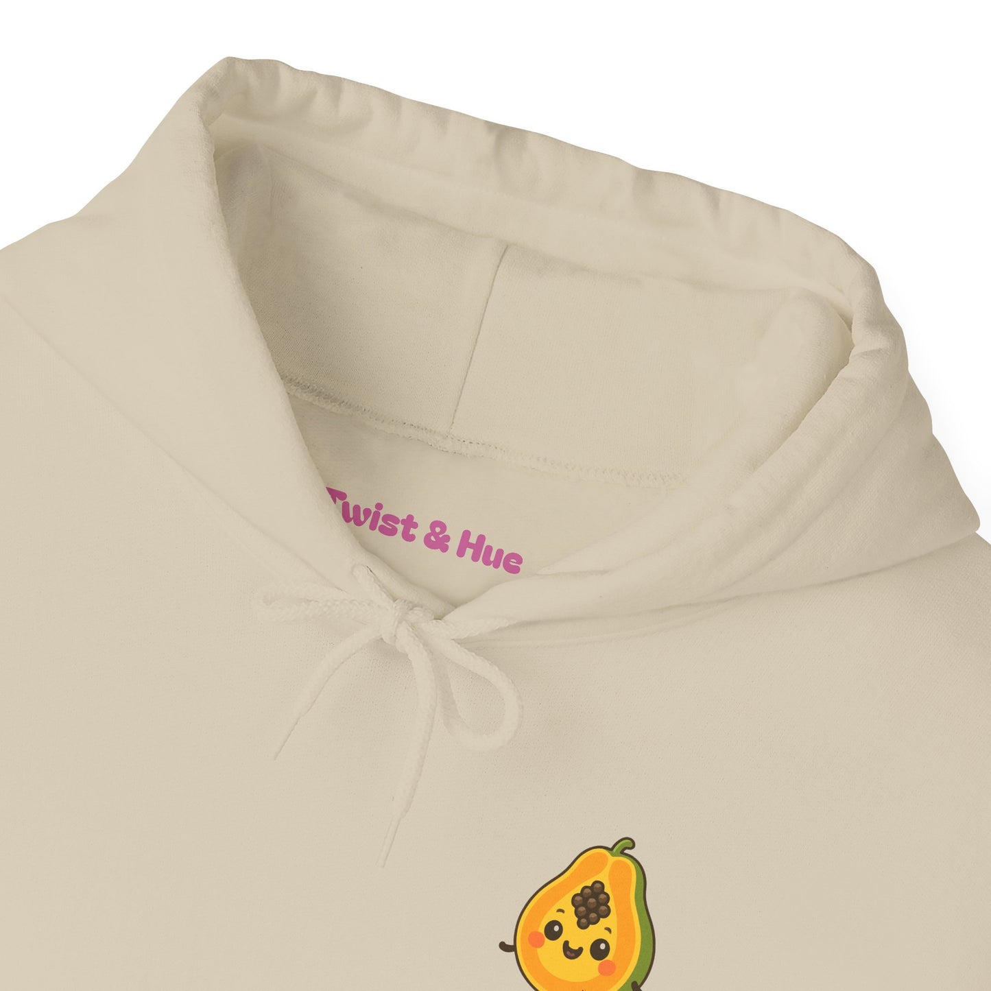 Sensitive Papaya Hoodie, Quirky Hooded Sweatshirt, Gift for Fruit Lovers, Funny Sweatshirt, Cozy Streetwear