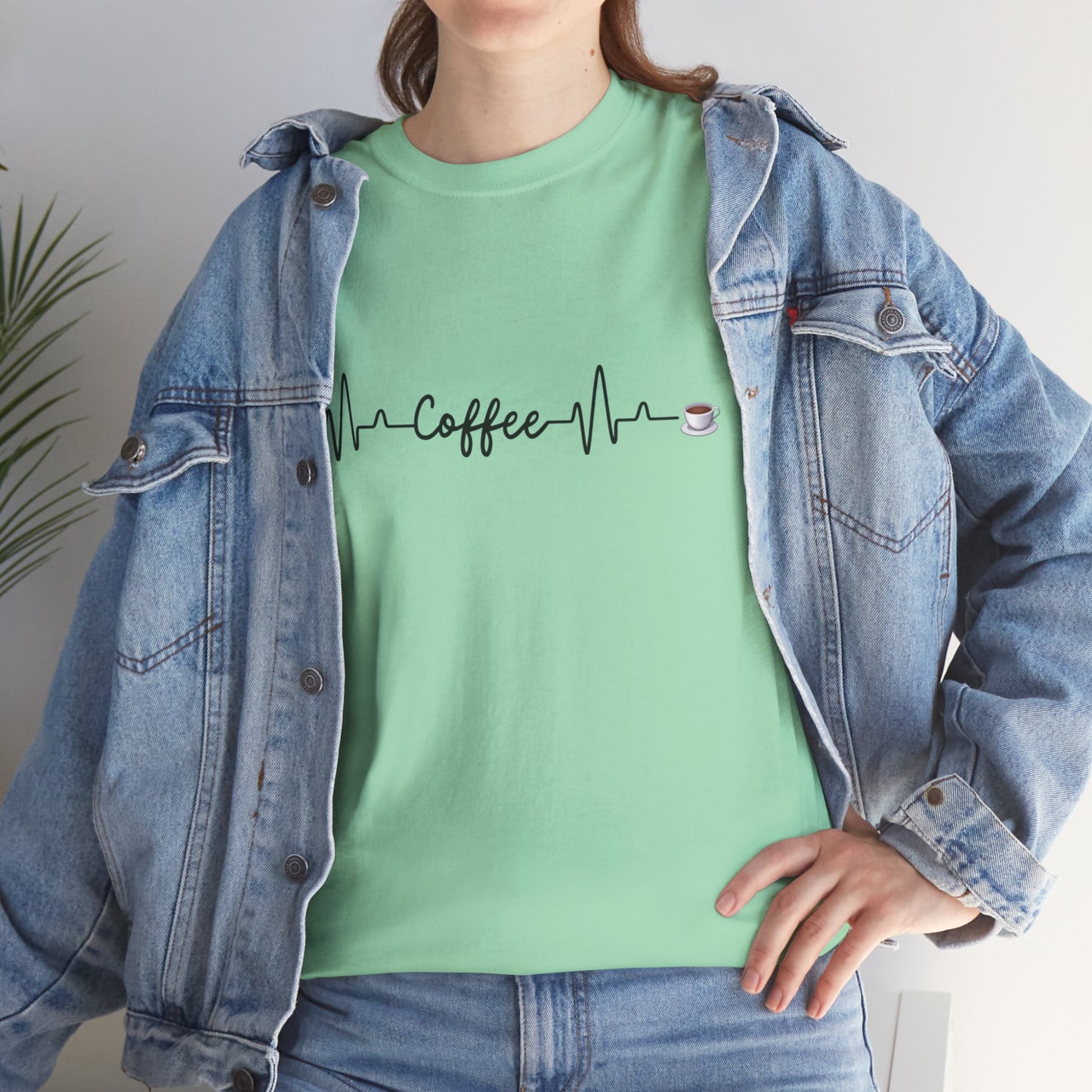 Coffee Heartbeat Unisex Tee, Perfect Gift for Coffee Lovers, Ideal for Casual Wear, Birthday, Cafes, Coffee Enthusiasts